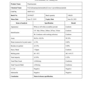 Alternative view of Pramiracetam Powder