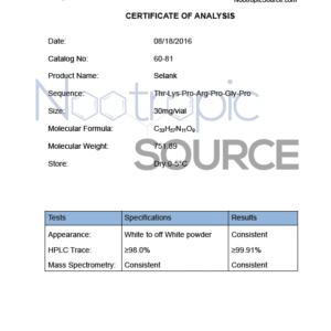 Alternative view of Selank Peptide