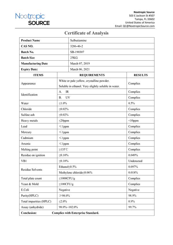 Sulbutiamine Powder - Image 2